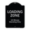 Signmission Designer Series-Loading Zone 15 Minutes Standing Only, 24" x 18", BS-1824-9833 A-DES-BS-1824-9833 - alternate 1